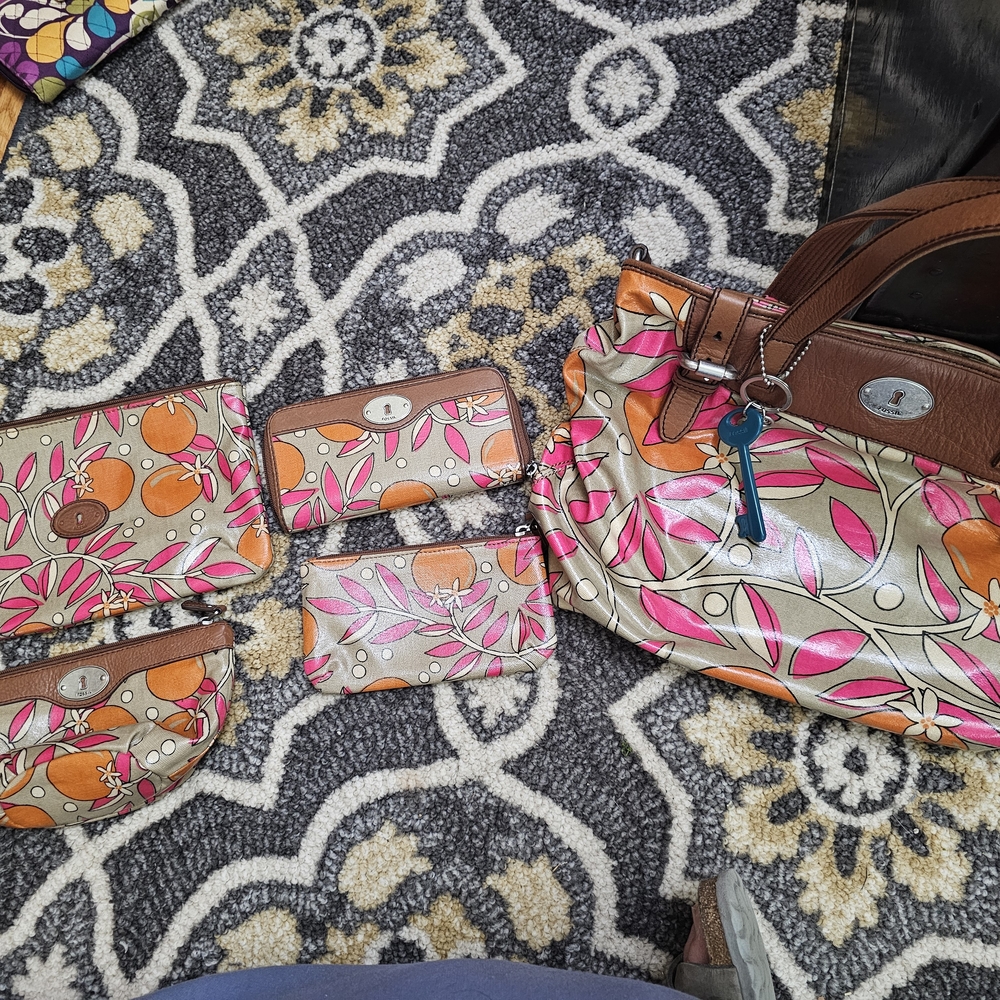 Floral Patterned Women's Bag Set